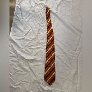 Orange and Blue Striped Tie